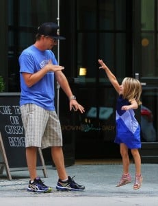 David Spade steps out in NYC with daughter Harper