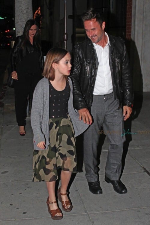 David and Coco Arquette arrive at Mr. Chows in LA