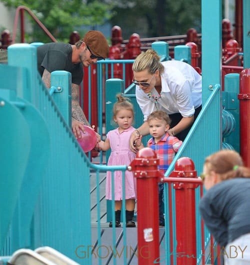 David Beckham Takes Daughter Harper To The Park