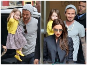 David and Victoria Beckham shop in Paris with Harper