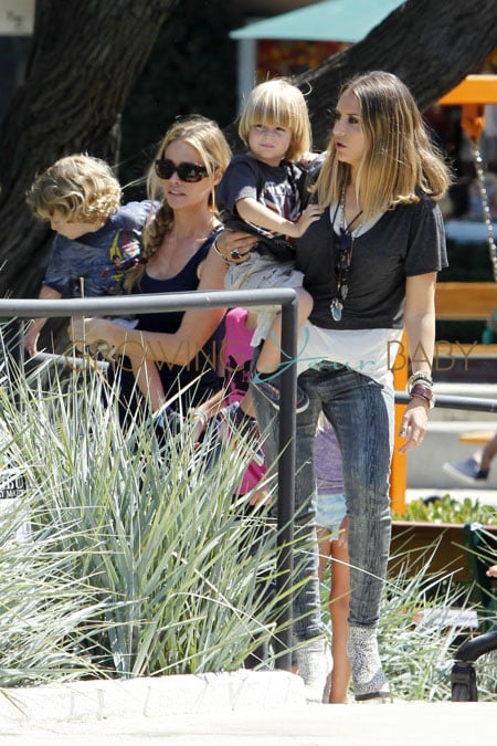 Denise Richards and Brooke Mueller hang out with their kids at Malibu Country mart.