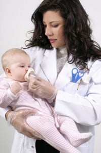 Doctor with baby