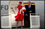 Duke and Duchess of Cambridge arrive in New Zealand with Prince George