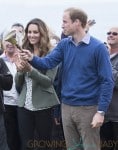 Catherine, Duchess of Cambridge makes first public appearance since birth to baby George as she helps Prince William start the Ring o'Fire Ultra Marathon in Anglesey, Wales