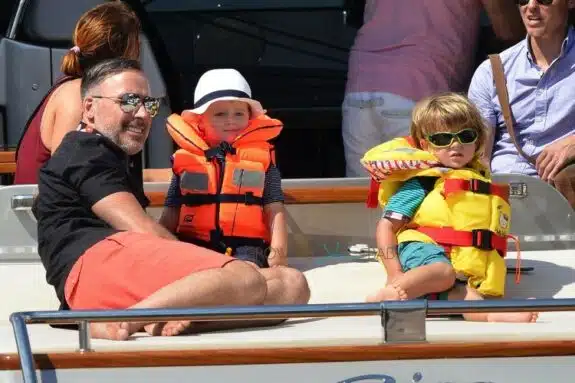 Elijah and Zachary Furnish-John on a yacht in St