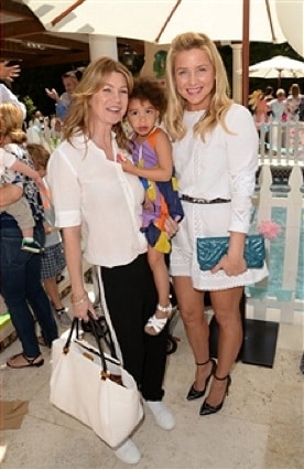 Ellen Pompeo, Jessica Capshaw and stella Luna at the Baby2Baby event in LA