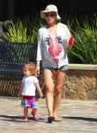 Elsa Pataky with daughter India Hemsworth in Malibu