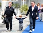 Elton John & David Furnish With Their Sons In Venice