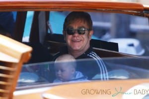 Elton John & David Furnish With Their Sons In Venice