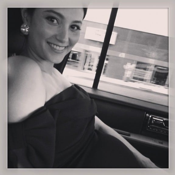 Emma Heming on her way to Vanity Fair Party