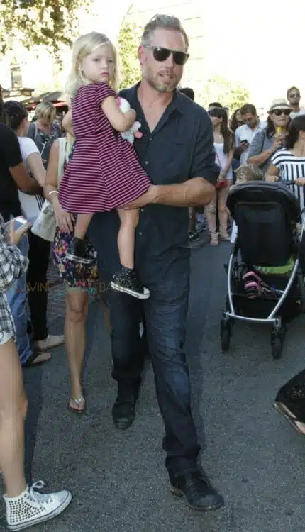 Eric Johnson with daughter Maxwell in LA