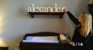 Erin Marshall getting baby Alexander's nursery together