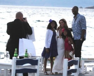 Family Photo Kobe Bryant and wife Vanessa pose for photos with daughters Natalia and Gianna in Greece