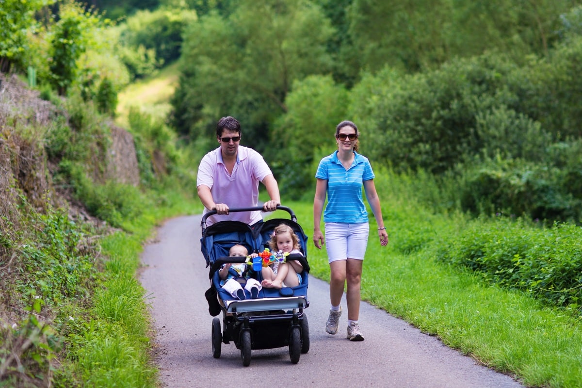 Family out for a stroll