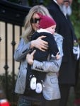 Fergie visiting her parents house with son AXL