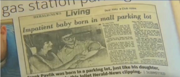 Frank Pavlik's newspaper birth announcement