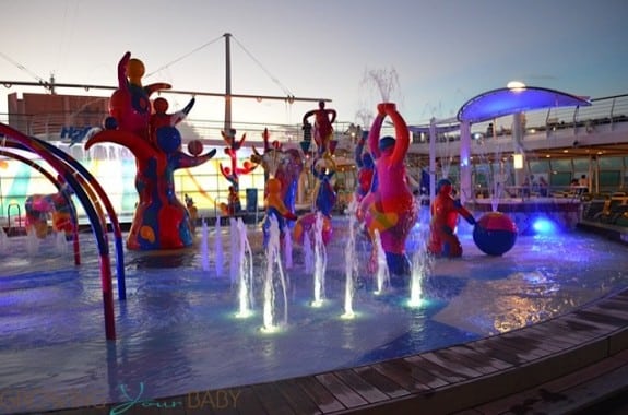 Freedom of the Seas  - H2o zone at night