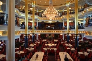 Freedom of the Seas - main dining room back to front