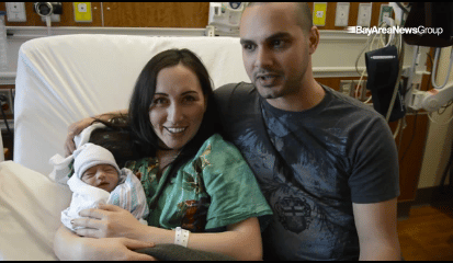 Gabriel Elmesewdy with parents Tommy Elmesewdy and Sabrina Cheung