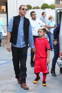 Gavin Rossdale out for ice cream with his son Kingston