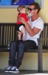 Gavin Rossdale out in LA with son Apollo