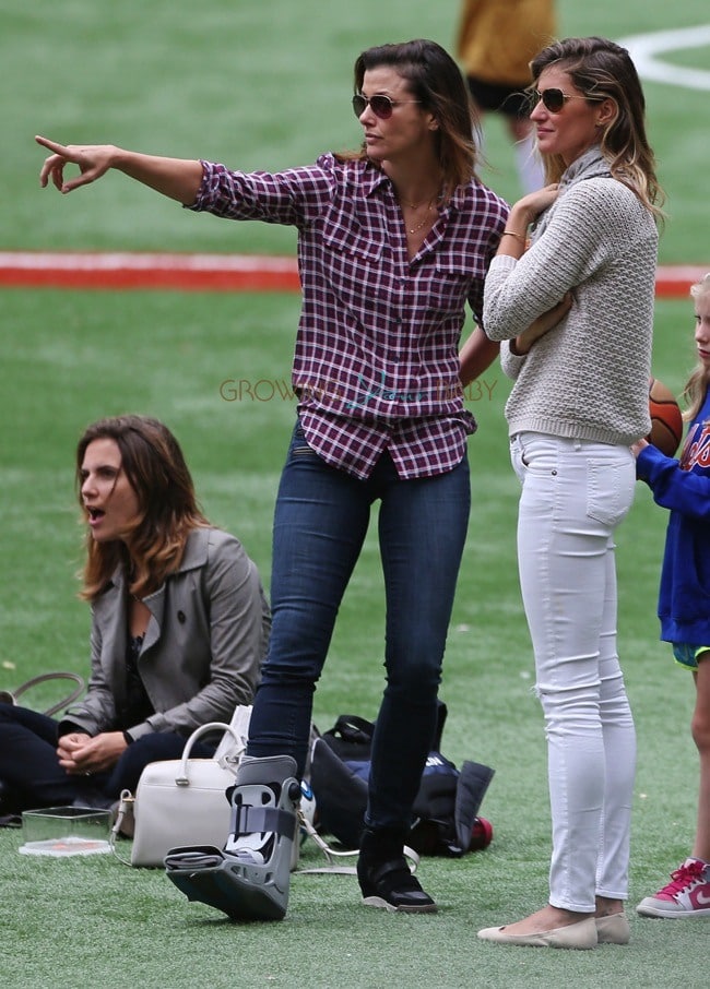 Gisele Bundchen and Bridget Moynahan watch son John's soccer game together