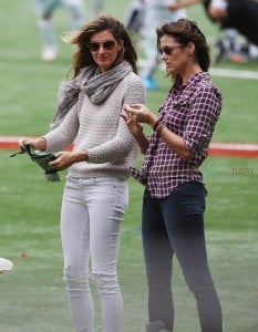 Gisele Bundchen and Bridget Moynahan watch son John's soccer game together