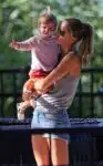 Gisele Bundchen at the park with her daughter Vivian Brady