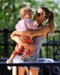 Gisele Bundchen at the park with her daughter Vivian Brady