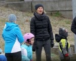 Gisele Bundchen takes her daughter Vivian for ice skating lessons on a cold morning in Boston