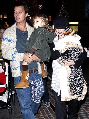 Gwen Stefani, Gavin Rossdale at the Grove in LA with Kingston and Zuma