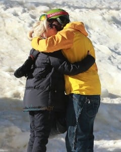 Gwen Stefani and Seal meet at Mammoth Mountain Ski resort California