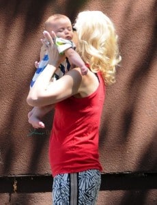 Gwen Stefani and baby Apollo at Zumas graduation