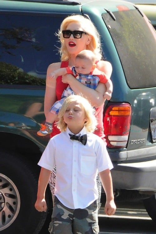Gwen Stefani and baby Apollo at Zuma's graduation
