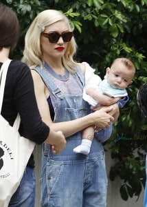 Gwen Stefani and son Apollo out in London