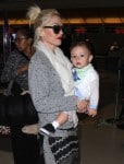 Gwen Stefani arrives at LAX with son Apollo