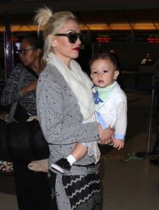 Gwen Stefani arrives at LAX with son Apollo
