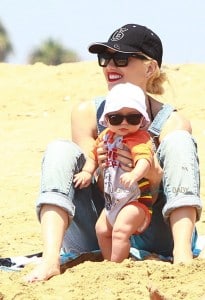 Gwen Stefani hangs out at the beach in Malibu with son Apollo