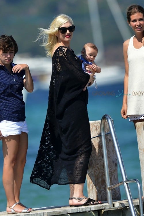 Gwen Stefani with her son Apollo @ club 55 St. Tropez