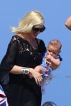 Gwen Stefani with her son Apollo at club 55 St