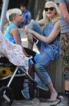 Gwen Stefani with son Kingston at the park in London