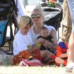 Gwen Stefani with sons Kingston & Apollo at Zuma'a soccer practice