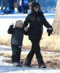 Gwen Stefani withs on Zuma at Mammoth Mountain Ski resort california