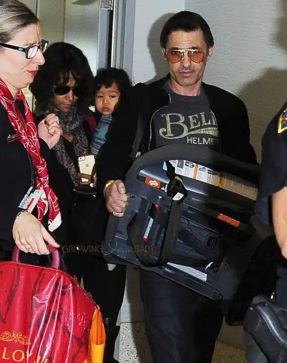 Halle Berry and Olivier Martinez Make their way through LAX with her kids Maceo & Nahla
