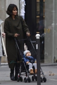 Halle Berry steps out with son Maceo in Paris