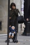 Halle Berry takes Maceo for a stroll in Paris