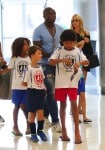 Heidi Klum and Seal out for lunch with their boys Johan and Henry
