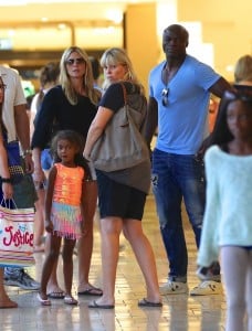 Heidi Klum and Seal out for lunch with their kids