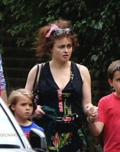 Helena Bonham Carter and husband Tim Burton take stroll through Hampstead with their two children, Billy & Nell