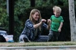 Hilary Duff plays son Luca out at the park in LA